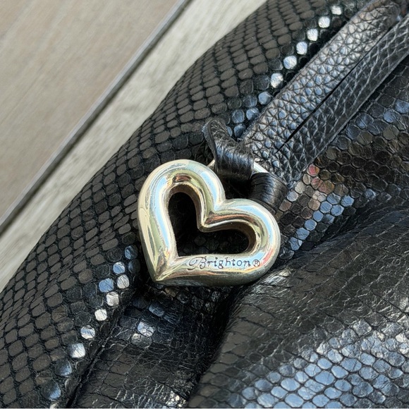 Brighton Black snake Textured Shoulder Bag - Picture 5 of 13